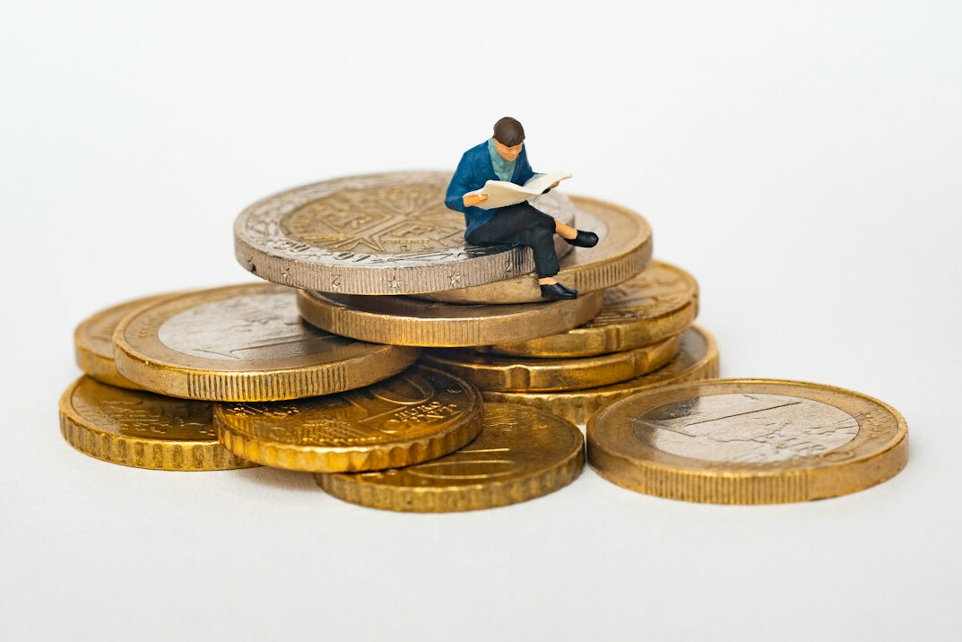 person learning finance books
