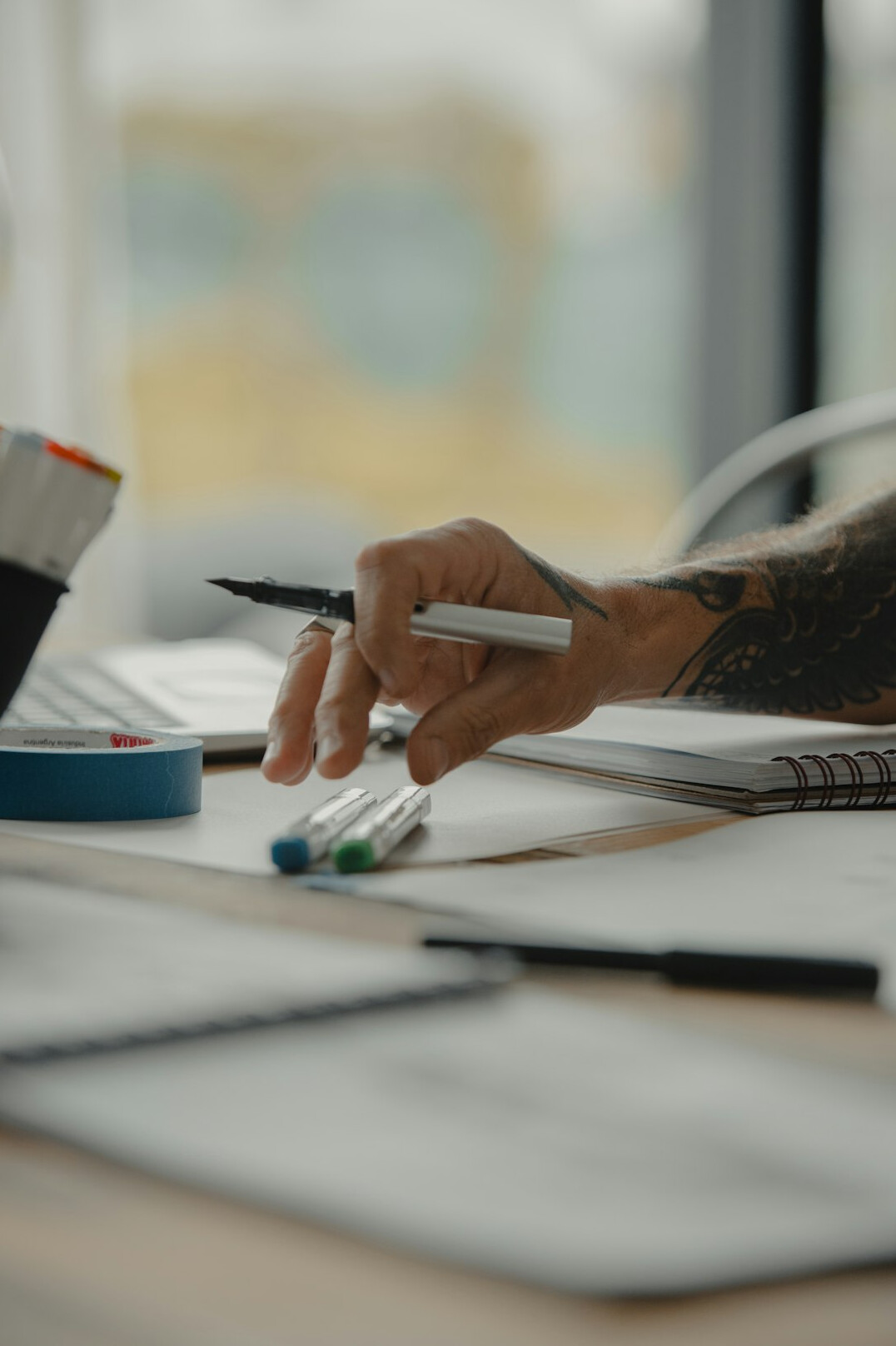 person planning budget at desk