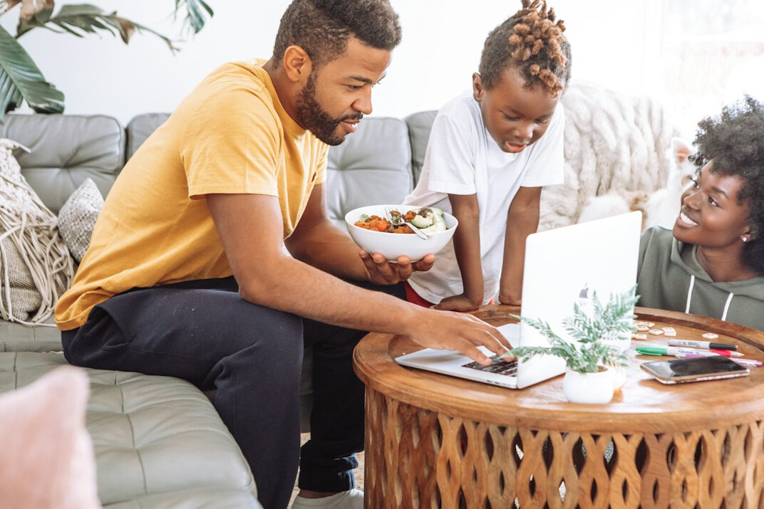 family budgeting together